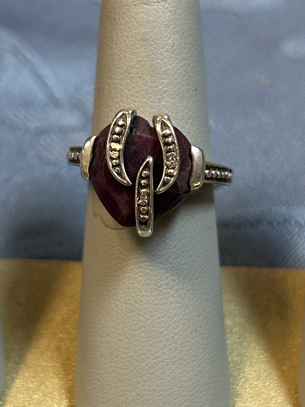 498317 - Silver And Natural Ruby